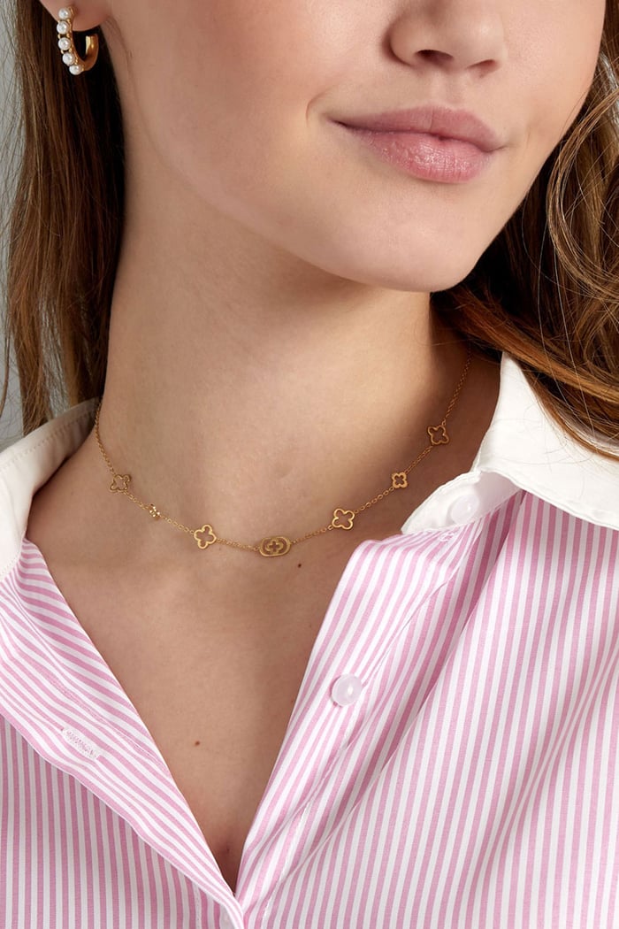 Classic four-leaf clover charm necklace h5Picture3
